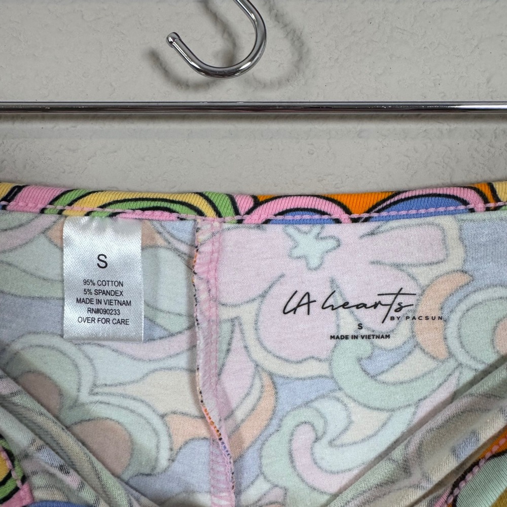 LA Hearts PacSun Women's Psychedelic Floral Flare Pants Hippie Retro Small - Picture 3 of 8